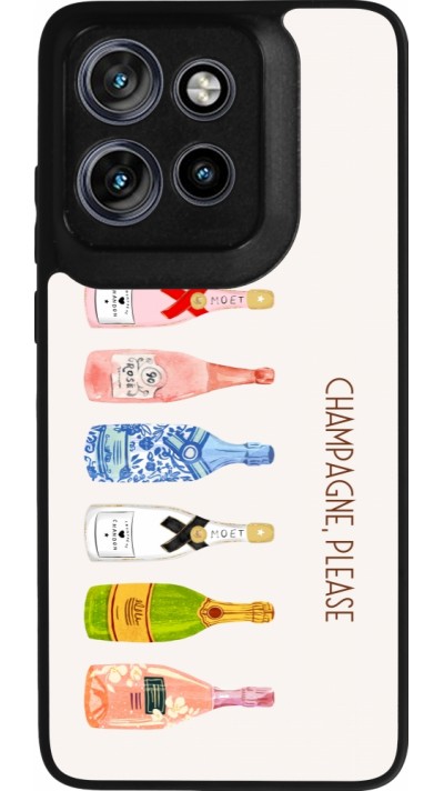 Coque Motorola Moto S50 - Silicone rigide noir Champagne Please