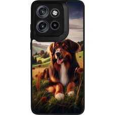 Motorola Moto S50 Case Hülle - Silikon schwarz Hund Land Schweiz