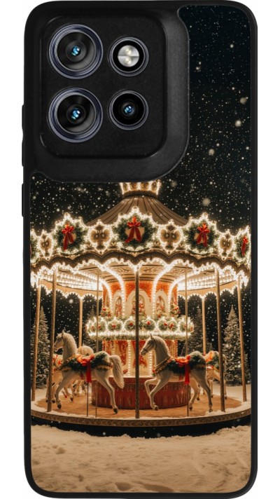 Motorola Moto S50 Case Hülle - Silikon schwarz Christmas 25 Carousel