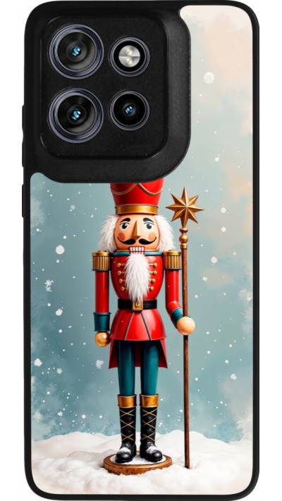 Motorola Moto S50 Case Hülle - Silikon schwarz Christmas 25 Nutcracker Snow