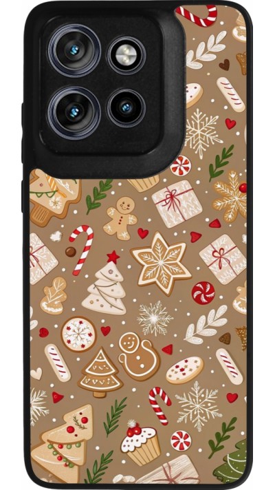 Motorola Moto S50 Case Hülle - Silikon schwarz Christmas 25 Pattern Ginger Cookie