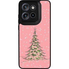 Motorola Moto S50 Case Hülle - Silikon schwarz Christmas 25 Pink Tree