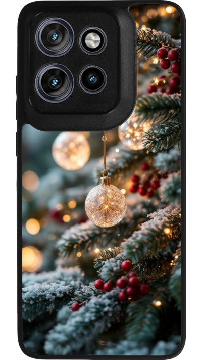 Motorola Moto S50 Case Hülle - Silikon schwarz Christmas 25 Xmas Decorated Tree