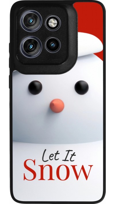 Motorola Moto S50 Case Hülle - Silikon schwarz Christmas 25 Xmas Snowman