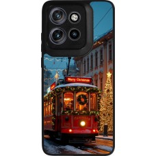 Motorola Moto S50 Case Hülle - Silikon schwarz Christmas 25 Xmas Train