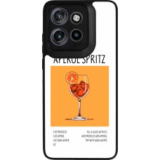 Coque Motorola Moto S50 - Silicone rigide noir Cocktail recette Aperol Spritz