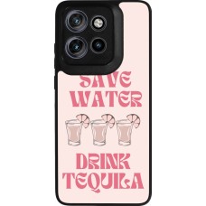 Motorola Moto S50 Case Hülle - Silikon schwarz Cocktail Save Water Drink Tequila