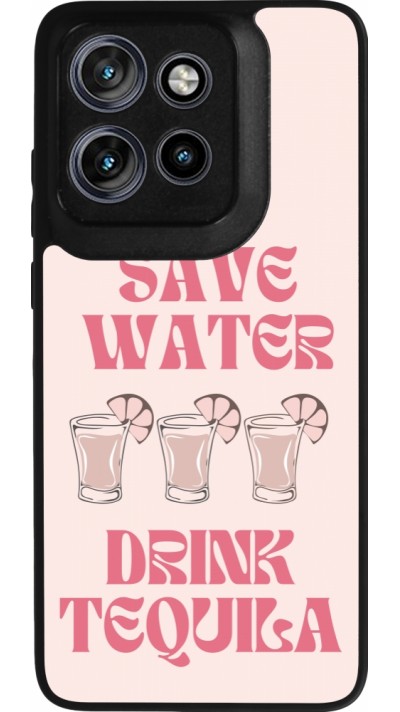 Motorola Moto S50 Case Hülle - Silikon schwarz Cocktail Save Water Drink Tequila