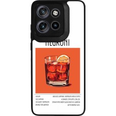 Coque Motorola Moto S50 - Silicone rigide noir Cocktail recette Negroni