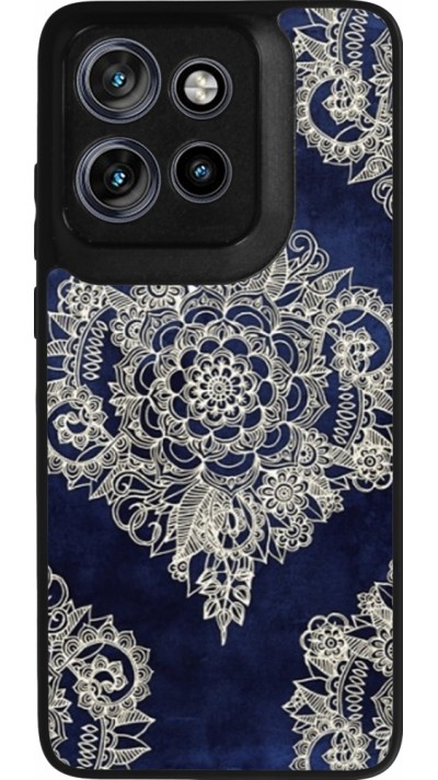 Motorola Moto S50 Case Hülle - Silikon schwarz Cream Flower Moroccan