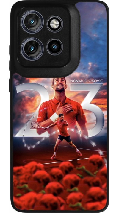 Motorola Moto S50 Case Hülle - Silikon schwarz Djokovic 23 Grand Slam