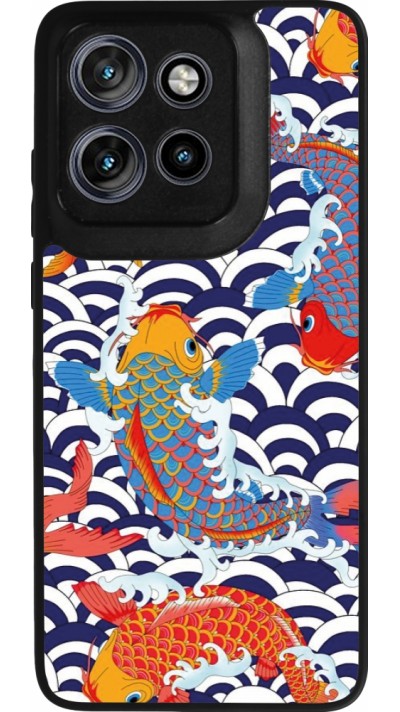 Motorola Moto S50 Case Hülle - Silikon schwarz Easter 2023 japanese fish