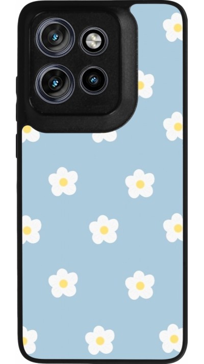 Motorola Moto S50 Case Hülle - Silikon schwarz Easter 2024 daisy flower