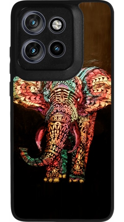 Motorola Moto S50 Case Hülle - Silikon schwarz Elephant 02