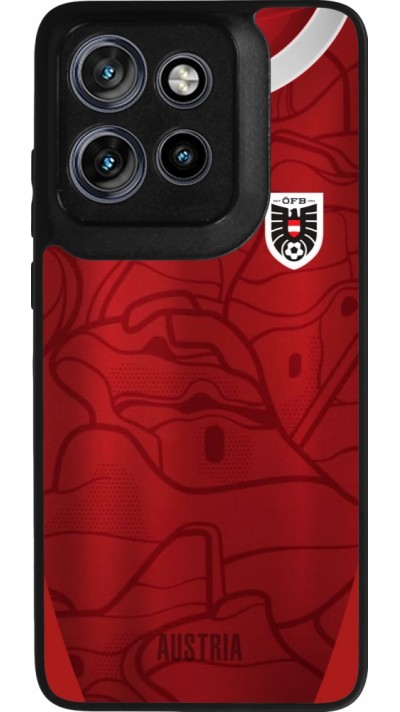 Coque Motorola Moto S50 - Silicone rigide noir Maillot de football Autriche personnalisable