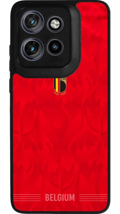 Motorola Moto S50 Case Hülle - Silikon schwarz Belgien 2026 personalisierbares Fussballtrikot