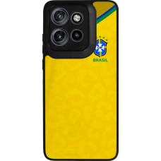 Motorola Moto S50 Case Hülle - Silikon schwarz Brasilien 2022 personalisierbares Fußballtrikot
