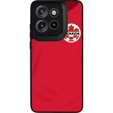 Coque Motorola Moto S50 - Silicone rigide noir Maillot de football Canada 2022 personnalisable