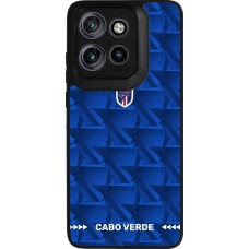 Coque Motorola Moto S50 - Silicone rigide noir Maillot de football Cap-Vert 2026 personnalisable