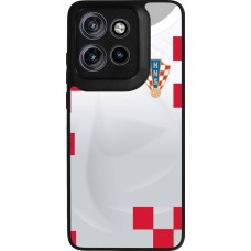 Motorola Moto S50 Case Hülle - Silikon schwarz Kroatien 2022 personalisierbares Fussballtrikot
