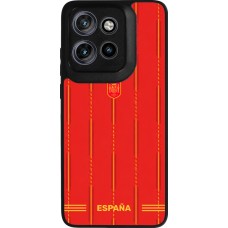 Coque Motorola Moto S50 - Silicone rigide noir Maillot de football Espagne 2026 personnalisable