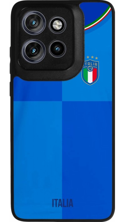 Motorola Moto S50 Case Hülle - Silikon schwarz Italien 2022 personalisierbares Fußballtrikot