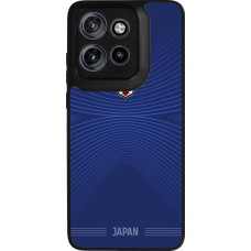 Coque Motorola Moto S50 - Silicone rigide noir Maillot de football Japon 2026 personnalisable