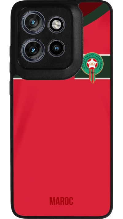 Motorola Moto S50 Case Hülle - Silikon schwarz Marokko 2022 personalisierbares Fussballtrikot