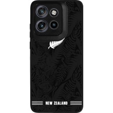 Motorola Moto S50 Case Hülle - Silikon schwarz Neuseeland 2026 personalisierbares Fussballtrikot
