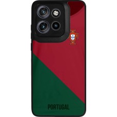 Coque Motorola Moto S50 - Silicone rigide noir Maillot de football Portugal 2022