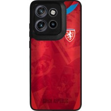 Coque Motorola Moto S50 - Silicone rigide noir Maillot de football République Tchèque personnalisable