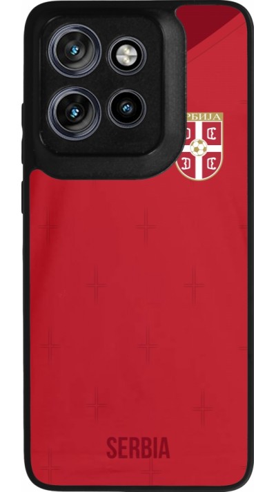 Motorola Moto S50 Case Hülle - Silikon schwarz Serbien 2022 personalisierbares Fussballtrikot