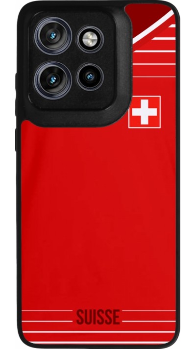 Motorola Moto S50 Case Hülle - Silikon schwarz Football shirt Switzerland 2022