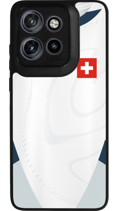 Motorola Moto S50 Case Hülle - Silikon schwarz Schweiz Away personalisierbares Fussballtrikot