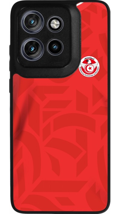 Motorola Moto S50 Case Hülle - Silikon schwarz Tunesien 2022 personalisierbares Fussballtrikot