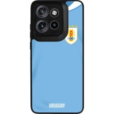 Motorola Moto S50 Case Hülle - Silikon schwarz Uruguay 2022 personalisierbares Fussballtrikot