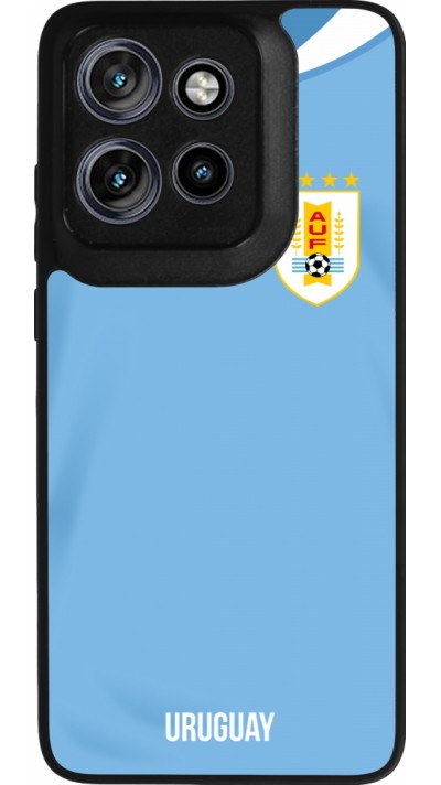Motorola Moto S50 Case Hülle - Silikon schwarz Uruguay 2022 personalisierbares Fussballtrikot