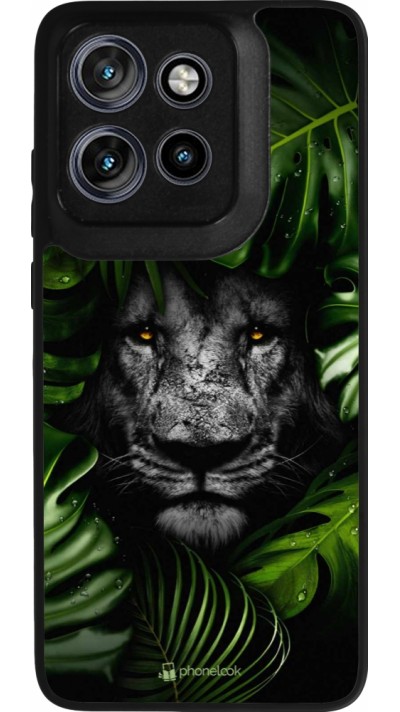 Motorola Moto S50 Case Hülle - Silikon schwarz Forest Lion