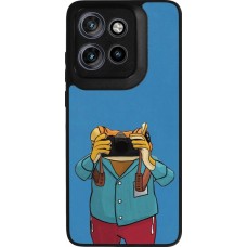 Motorola Moto S50 Case Hülle - Silikon schwarz Frog with camera DTMF