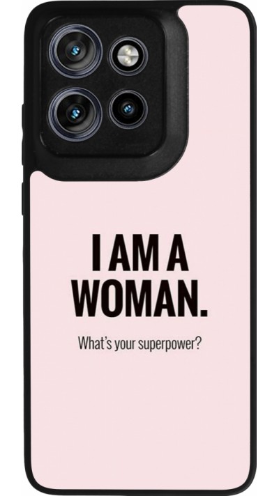 Motorola Moto S50 Case Hülle - Silikon schwarz I am a woman