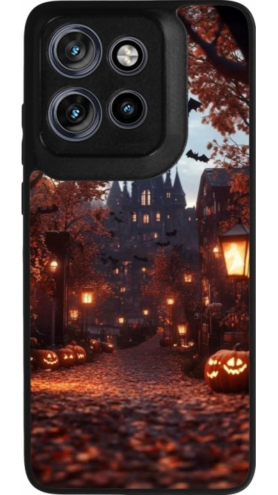 Motorola Moto S50 Case Hülle - Silikon schwarz Halloween 2025 Haunted house