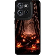 Motorola Moto S50 Case Hülle - Silikon schwarz Halloween 2025 Road of Terrifying Pumpkins