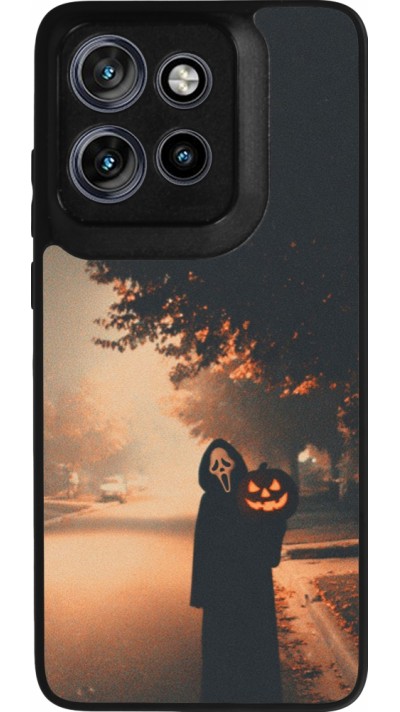 Motorola Moto S50 Case Hülle - Silikon schwarz Halloween 2025 Scream