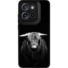Motorola Moto S50 Case Hülle - Silikon schwarz Highland calf black