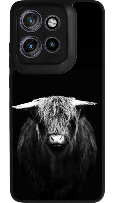 Motorola Moto S50 Case Hülle - Silikon schwarz Highland calf black