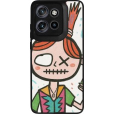Motorola Moto S50 Case Hülle - Silikon schwarz Little Girl Sketch