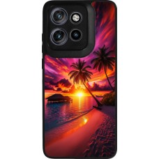 Coque Motorola Moto S50 - Silicone rigide noir Maldives Dusk Bliss