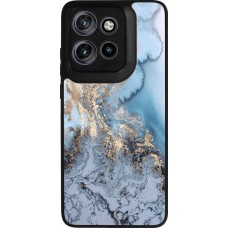 Motorola Moto S50 Case Hülle - Silikon schwarz Marble 04