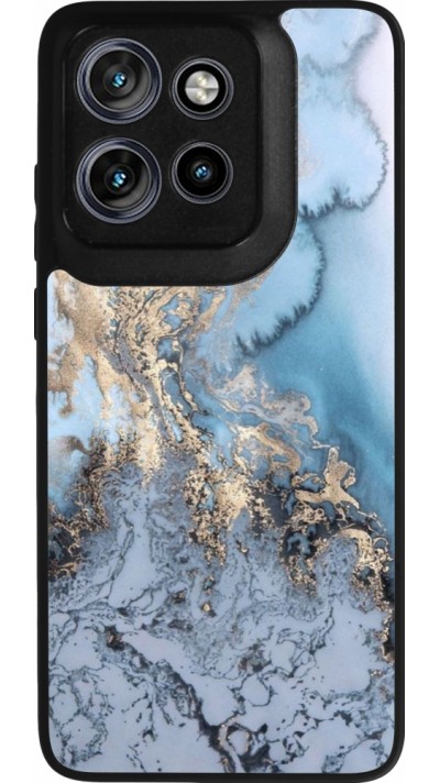 Motorola Moto S50 Case Hülle - Silikon schwarz Marble 04