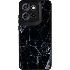 Coque Motorola Moto S50 - Silicone rigide noir Marble Black 01